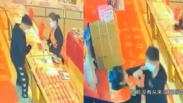 广东男抢劫珠宝店 被两女员工徒手制伏（视频）