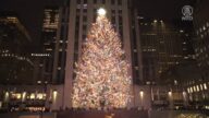 紐約點亮著名聖誕樹 倫敦塔聖誕裝飾開啓
