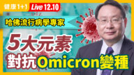 【健康1+1】哈佛专家：5大元素对抗Omicron变种