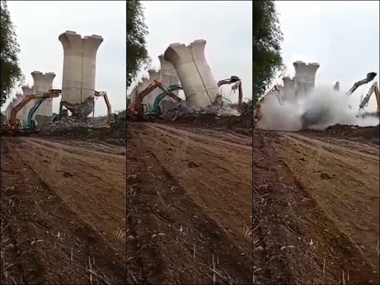 中印合建高鐵 橋墩搬移倒塌影片熱傳(視頻)