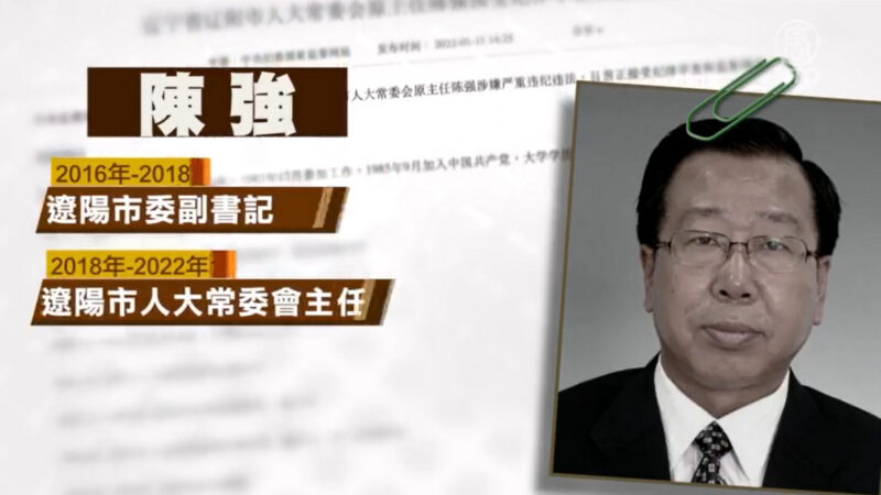 【落馬官員】遼陽市前政法委書記陳強被查 曾迫害法輪功