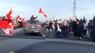 抗議強制令 加國「自由車隊」抵達多倫多
