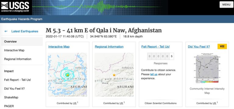 世界多地頻發地震 阿富汗5.3級至少26人死亡