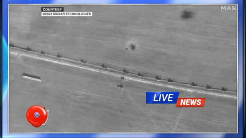 衛星影像：白俄邊界集結150架直升機與地面部隊