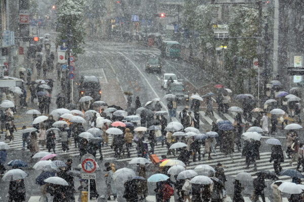 东京都恐降大雪 逾200航班停飞 铁路部分停驶
