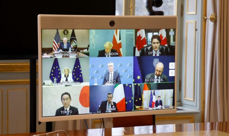 俄進攻烏克蘭 發射逾百枚導彈 G7領導人回應