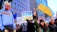 全球多國民衆力撐烏克蘭 抗議俄羅斯入侵