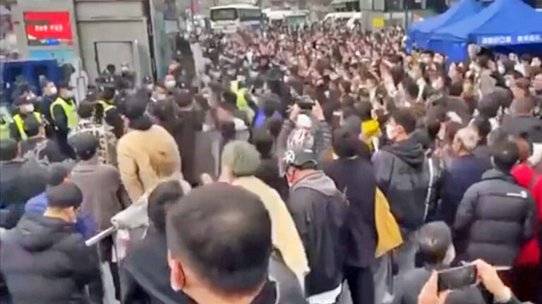 沒有活路！清零政策下民意爆發 杭州千人街頭抗議