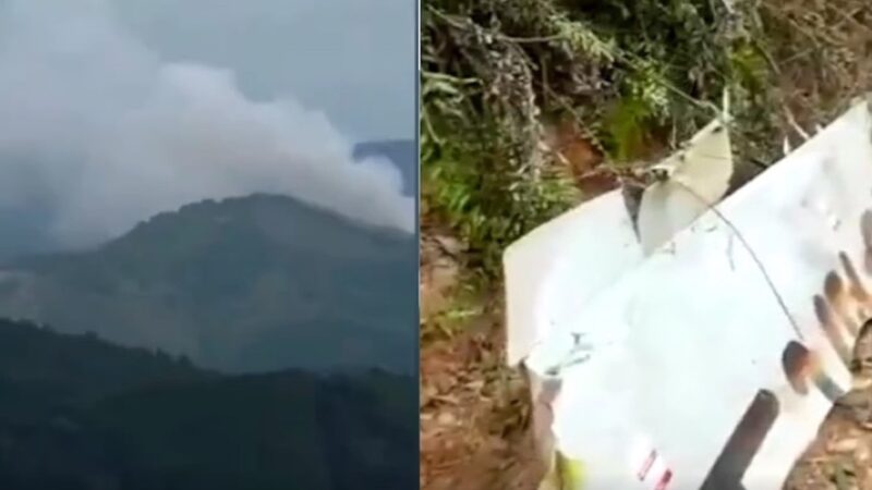 中国载132人客机坠毁 现场起火 残骸曝光（视频）