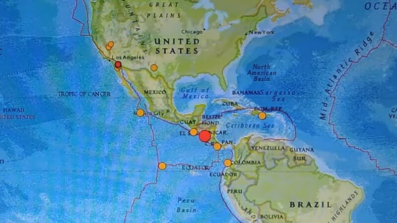 尼加拉瓜近海發生規模6.9強震 未發海嘯警報