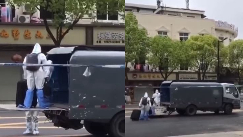 上海垃圾車運人去隔離 方艙多人離奇死亡（多視頻）