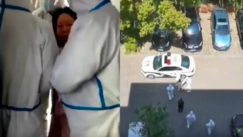 視頻：上海市民拒做檢測被抓 市民喊：你們在違法