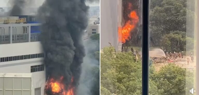新竹科學園區驚傳爆炸巨響 目擊者：火勢猛烈