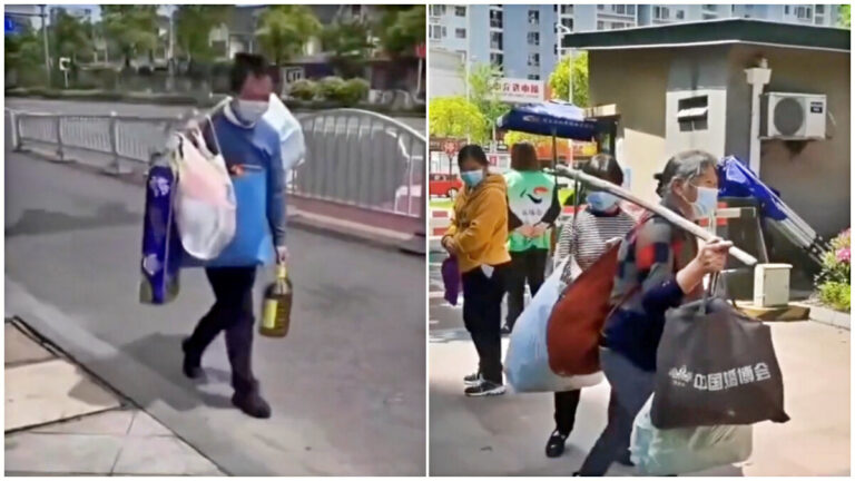 上海微解封 扁擔三輪車老式工具滿街走