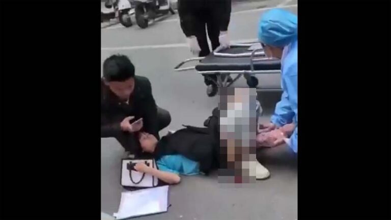 網傳視頻：中國孕婦進不去醫院 大馬路上分娩