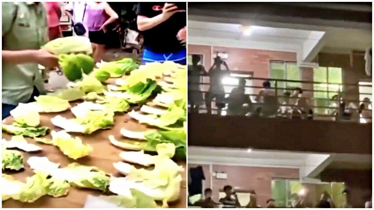 【禁闻】湛江封城 白菜掰叶发放 学生合唱抗议