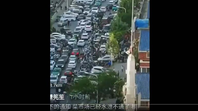鄭州宣布封城 民眾蜂擁搶購癱瘓交通（視頻）