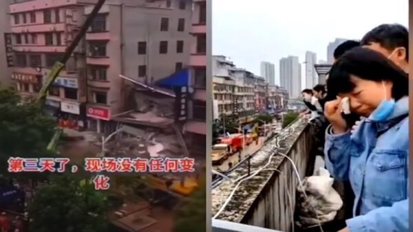 长沙塌楼超3天逾60人被埋 救援摆拍引不满（视频）