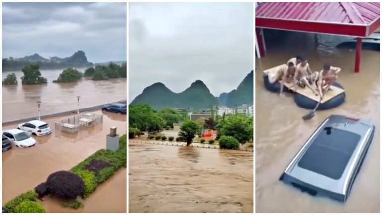 【禁聞】中國多地洪水滔滔 淹沒城鎮和鄉村