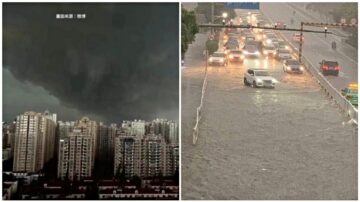 暴风雷雨袭上海 白昼如夜 南昌秒变水城