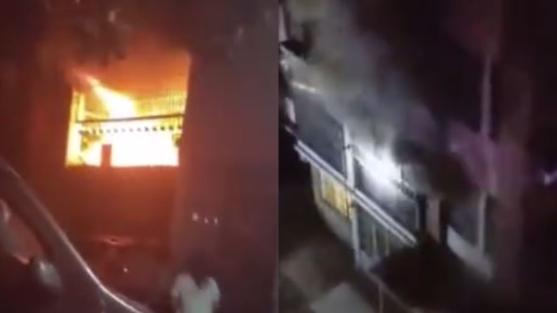 湖北一住宅區突發火災 疑17歲女孩和爺爺陷火海