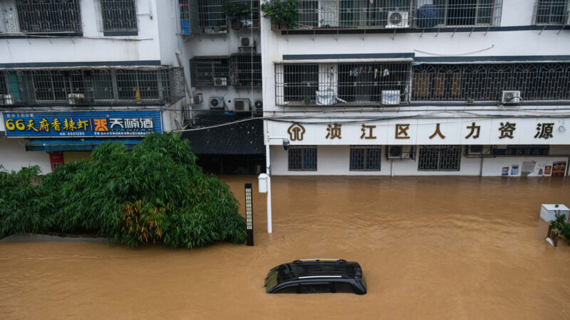 广东北江特大洪水 英德水淹二楼