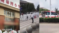 【禁聞】安徽泗縣封城 一小學師生全部被拉走