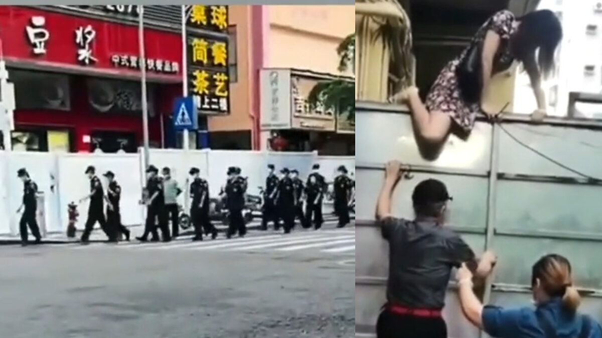 【禁闻】深圳疫情再起 市民翻墙钻栏杆出逃