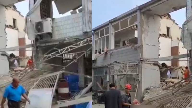 江蘇無錫兩層樓民房坍塌 至少2死1傷（視頻）