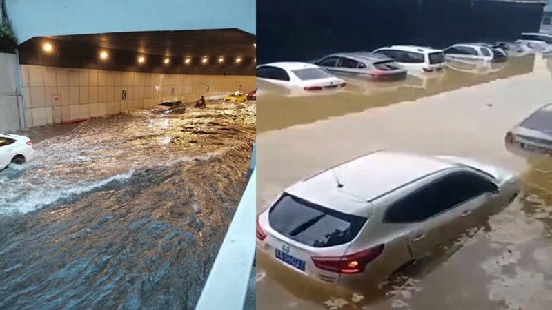 中国各地高温加暴雨、山洪 多人死亡 数千人转移