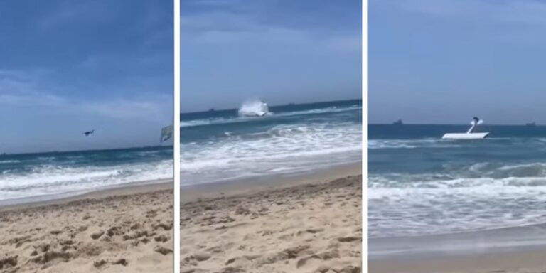 意外巧合！加州小飛機墜海 沙灘正舉辦救生員大賽