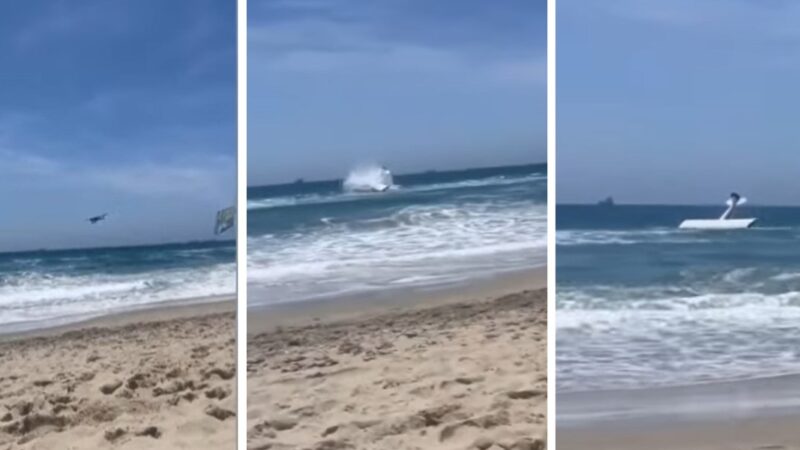 意外巧合！加州小飞机坠海 沙滩正举办救生员大赛