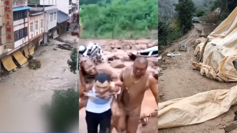 中國多地暴雨成災 12人喪生 深圳外賣小哥中暑