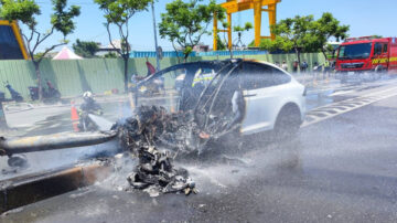 台灣藝人林志穎開特斯拉自撞起火 與兒均送醫