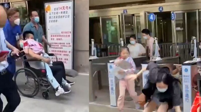 上海男子在医院疯狂砍人 多人受伤（视频）