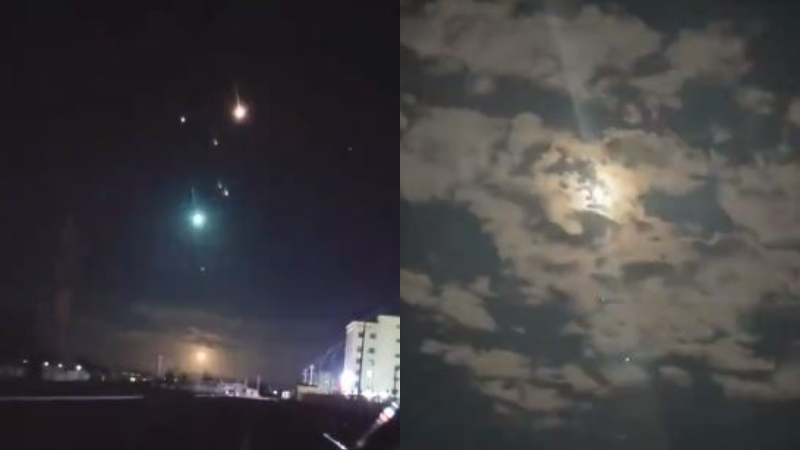 新疆驚現多個不明發光體墜落 炸亮夜空（視頻）