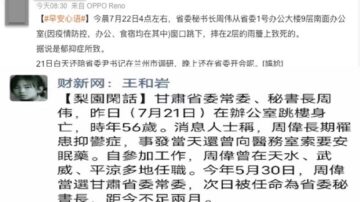 甘肅省委祕書長、大連副市長接連身亡 均履新不久