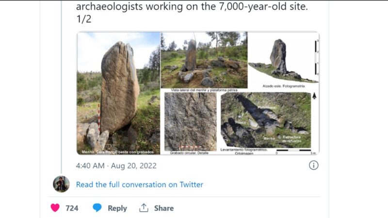 立石数量超过500个 西班牙发现新巨石阵遗址