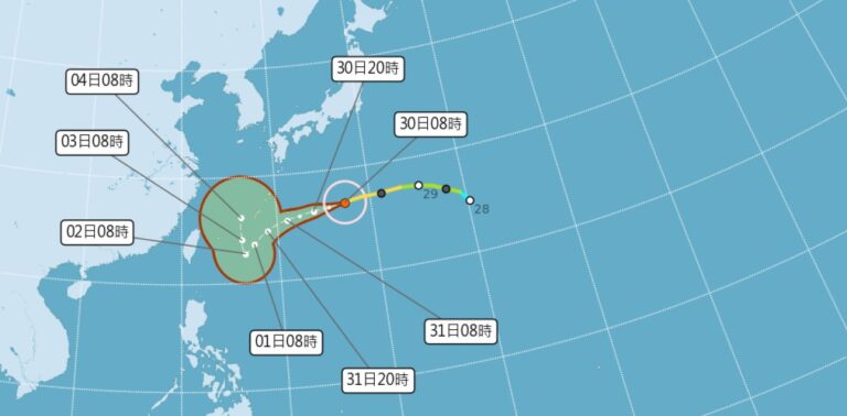 「非常強烈颱風」軒嵐諾 創小笠原群島8月紀錄
