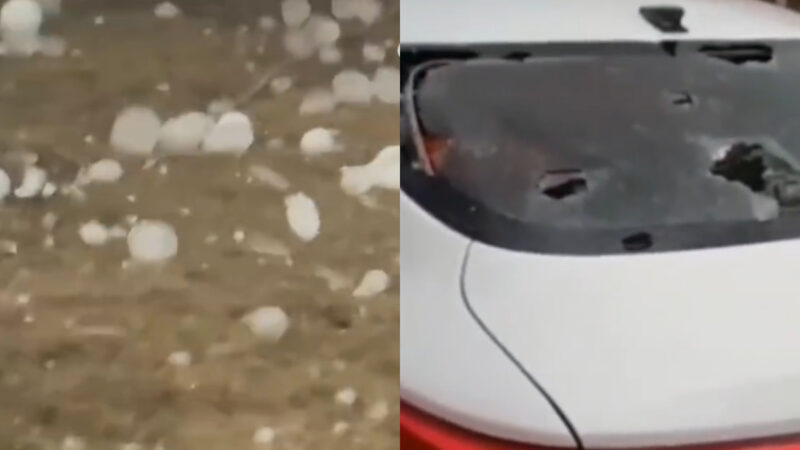 青海遭冰雹襲擊 近千輛車被砸 25人受傷（視頻）