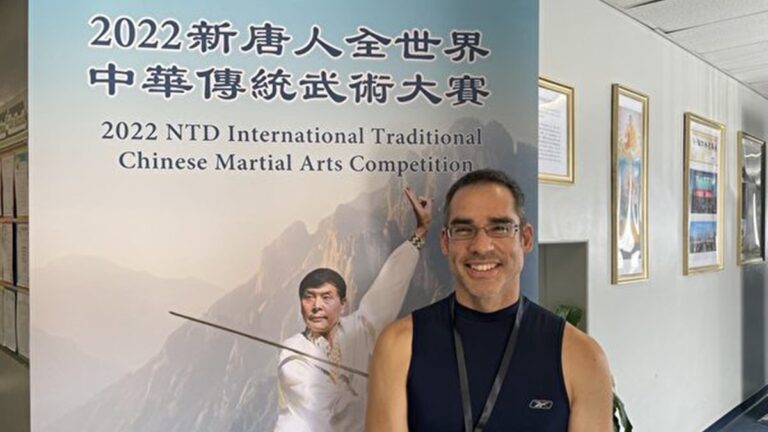 參加新唐人武術大賽 止戈為武的武僧徒弟