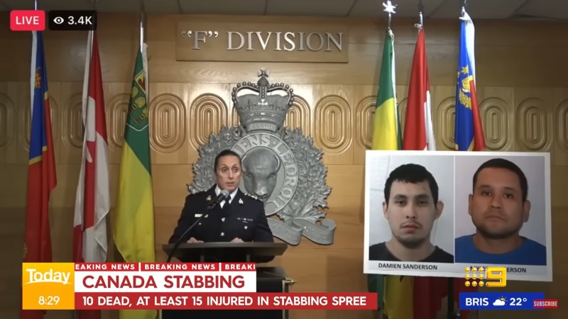 加拿大随机砍人酿10死15伤 警公布2嫌疑人身份