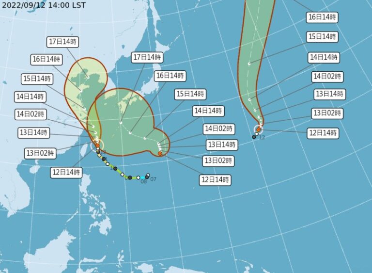 台脫離暴風圈 中颱梅花朝中國浙江逼近