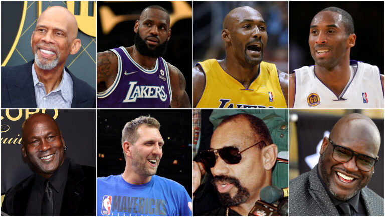 NBA常規賽累計得分排名前八位球員(組圖)