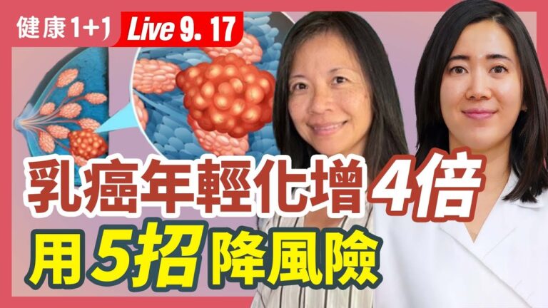 【健康1+1】乳癌年輕化 發病增4倍 5習慣降低罹癌因子
