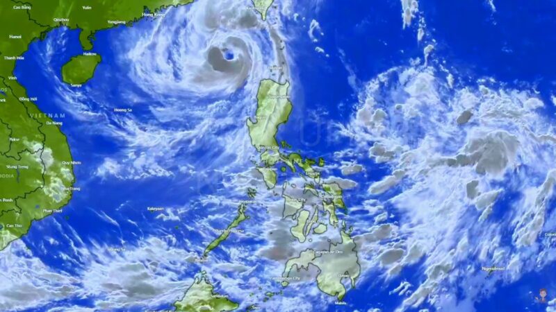 台风尼莎侵袭菲律宾北部 豪雨淹没村庄和农田