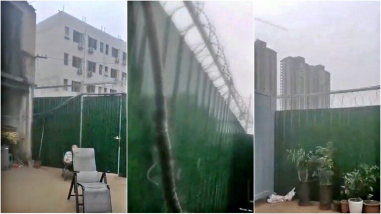 近二十大 無錫訪民孫靜芳家被上鐵絲網