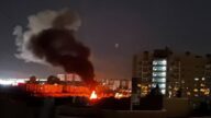 火箭袭击 俄罗斯边境城市火力发电厂起火