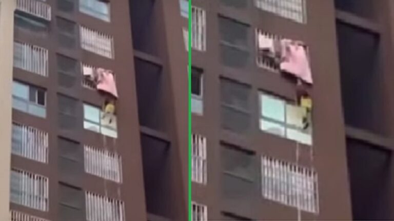 鄭州居民爬繩下樓墜亡 傳腰綁孩子只為求醫