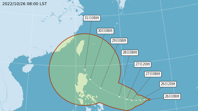 颱風奈格最快27日生成 估北轉沿台灣東部外海北上